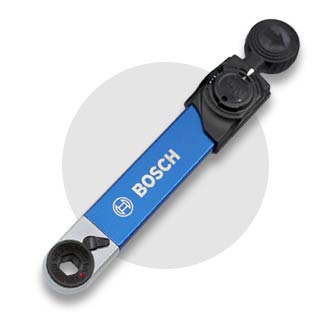blue Torque ratchet key with Bosch logo